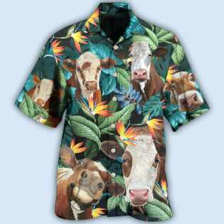 Cow Funny Tropical Style - Hawaiian Shirt - Owl Ohh - Owl Ohh
