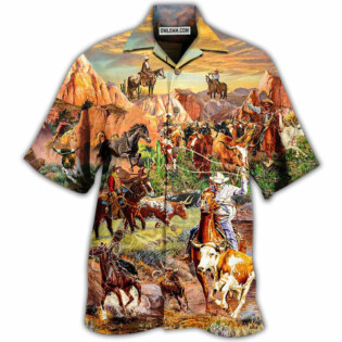 Cowboy Freedom Life Style Mountain - Hawaiian Shirt - Owl Ohh - Owl Ohh