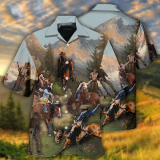 Cowboy Into The Forest Cool - Hawaiian Shirt - Owl Ohh - Owl Ohh