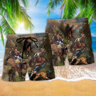 Cowboy Into The Forest Classic Style - Beach Short - Owl Ohh - Owl Ohh