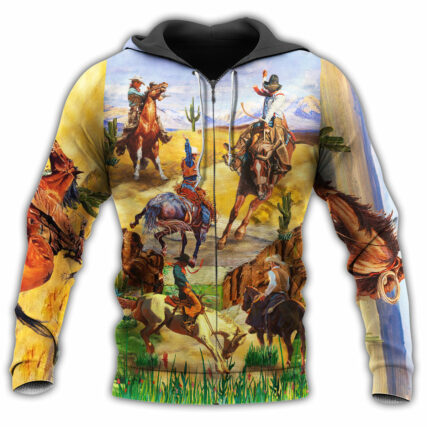 Cowboy Love Life Desert Cactus - Hoodie - Owl Ohh - Owl Ohh