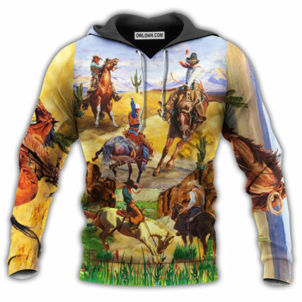 Cowboy Love Life Desert Cactus - Hoodie - Owl Ohh - Owl Ohh