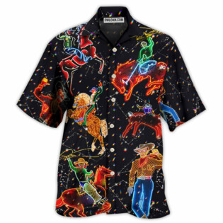 Cowboy Neon Love Life Love Cool - Hawaiian Shirt - Owl Ohh - Owl Ohh