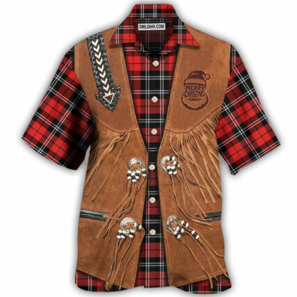 Cowboy Santa Christmas Vintage Style - Hawaiian Shirt - Owl Ohh - Owl Ohh