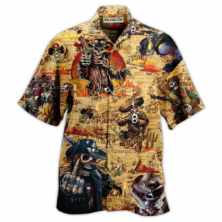 Cowboy Skull Pirates Love Life Vintage - Hawaiian Shirt - Owl Ohh - Owl Ohh