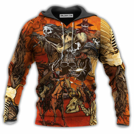 Cowboy Skull War Cool Style - Hoodie - Owl Ohh - Owl Ohh