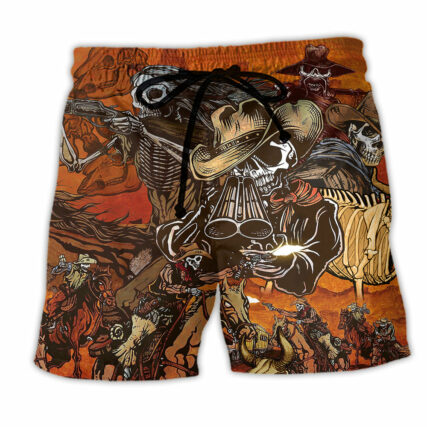 Cowboy Skull War Classic - Beach Short - Owl Ohh - Owl Ohh