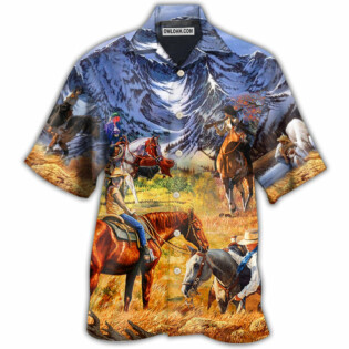 Cowgirl Mountain At Sunset - Hawaiian Shirt - Owl Ohh - Owl Ohh