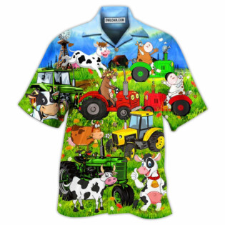 Cow Funny Happy Everyday - Hawaiian Shirt - Owl Ohh - Owl Ohh