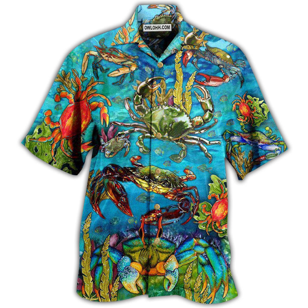 Crab Animals Life Is Better With A Crab - Hawaiian Shirt - Owl Ohh - Owl Ohh