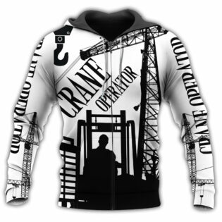 Crane Operator Black And White Style - Hoodie - Owl Ohh - Owl Ohh