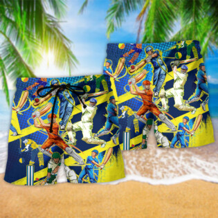 Cricket Lets Play Cricket Colorful - Beach Short - Owl Ohh - Owl Ohh
