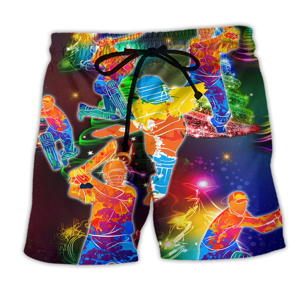 Cricket Life Is Better With Cricket Merry Christmas - Beach Short - Owl Ohh - Owl Ohh