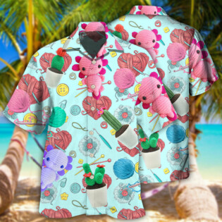 Crochet Lovely Blue Style - Hawaiian Shirt - Owl Ohh - Owl Ohh
