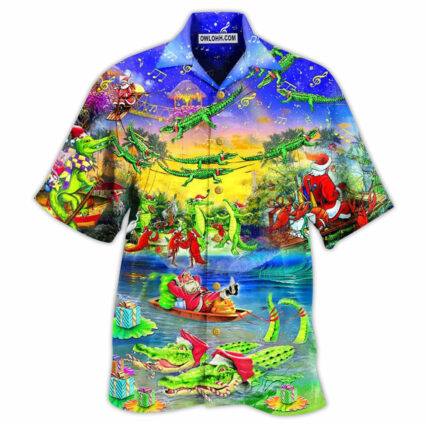 Crocodile Love Xmas Merry Christmas - Hawaiian Shirt - Owl Ohh - Owl Ohh