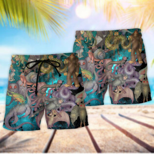 Animals Cool Make It Scared - Beach Short - Owl Ohh - Owl Ohh