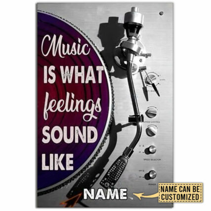 Music Is What Feelings Sound Like Personalized - Vertical Poster - Owl Ohh - Owl Ohh