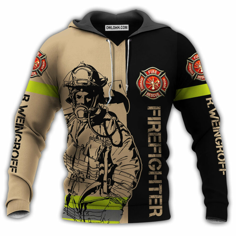 Firefighter Don't Go On Strike Personalized - Hoodie - Owl Ohh - Owl Ohh