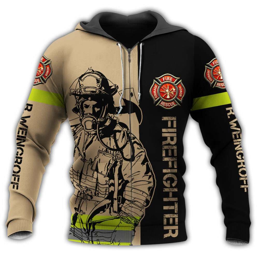 Firefighter Don't Go On Strike Personalized - Hoodie - Owl Ohh - Owl Ohh