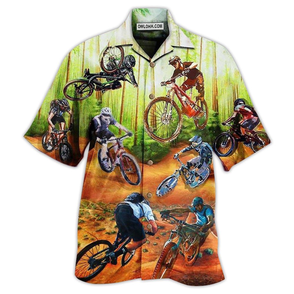 Bike Cycling I Would Rather Be On The Trails - Hawaiian Shirt - Owl Ohh - Owl Ohh