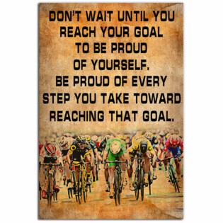 Cycling Reaching That Goal - Vertical Poster - Owl Ohh - Owl Ohh
