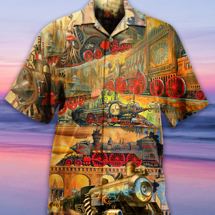 Train My Life Is A Train - Hawaiian Shirt - Owl Ohh - Owl Ohh