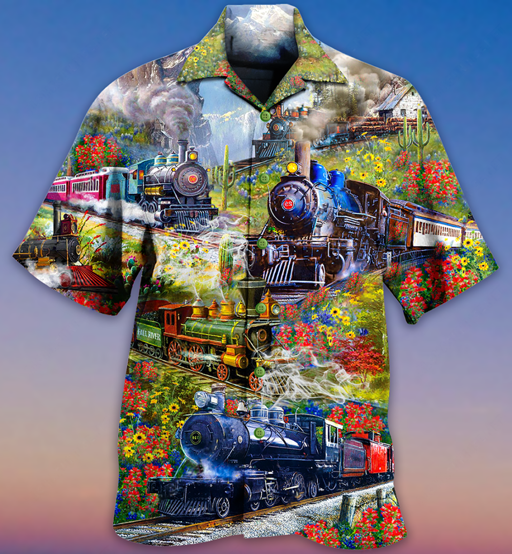 Train On Spring Hill - Hawaiian Shirt - Owl Ohh - Owl Ohh
