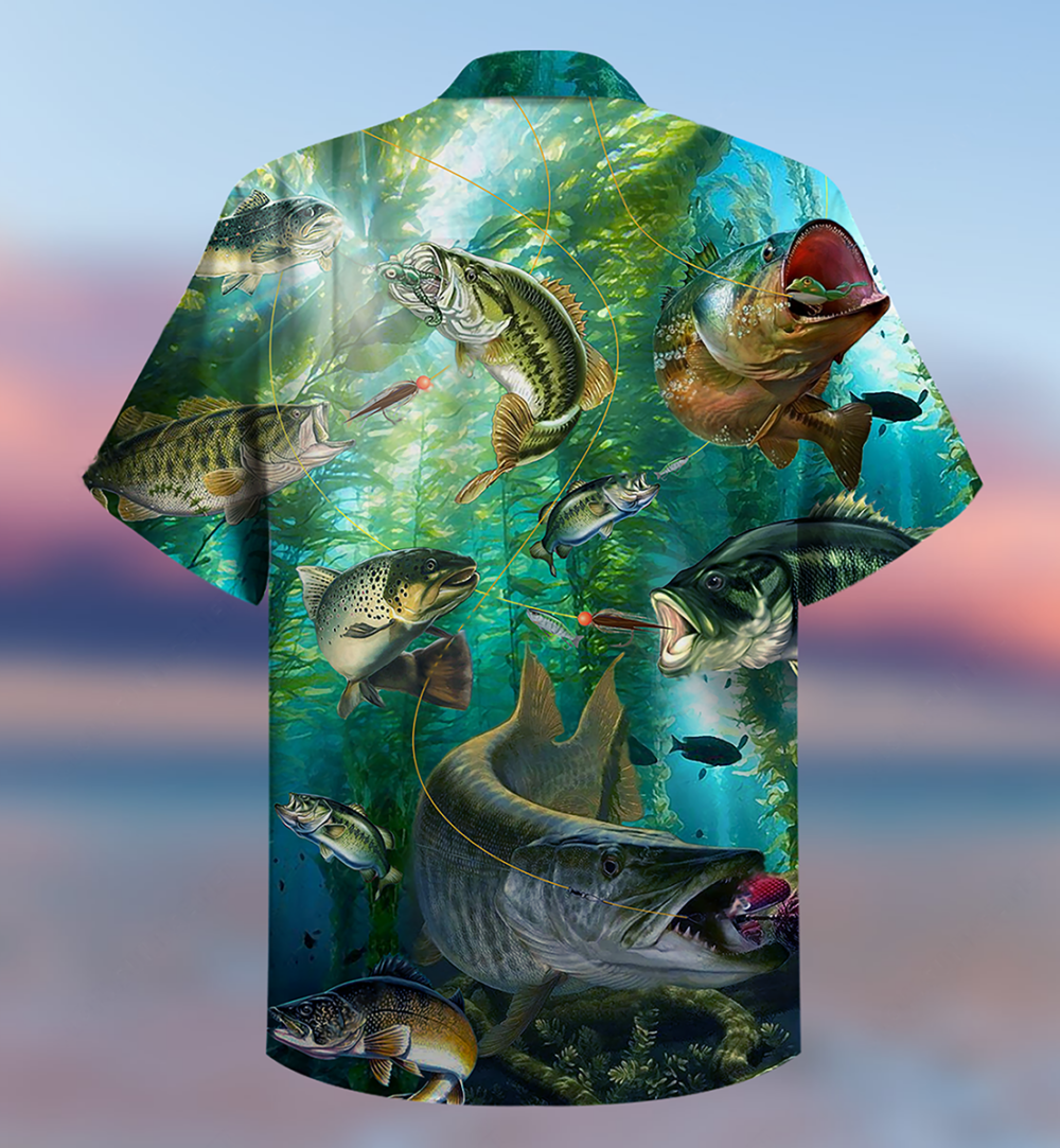 Fishing More Worry Less Blue Ocean - Hawaiian Shirt - Owl Ohh - Owl Ohh