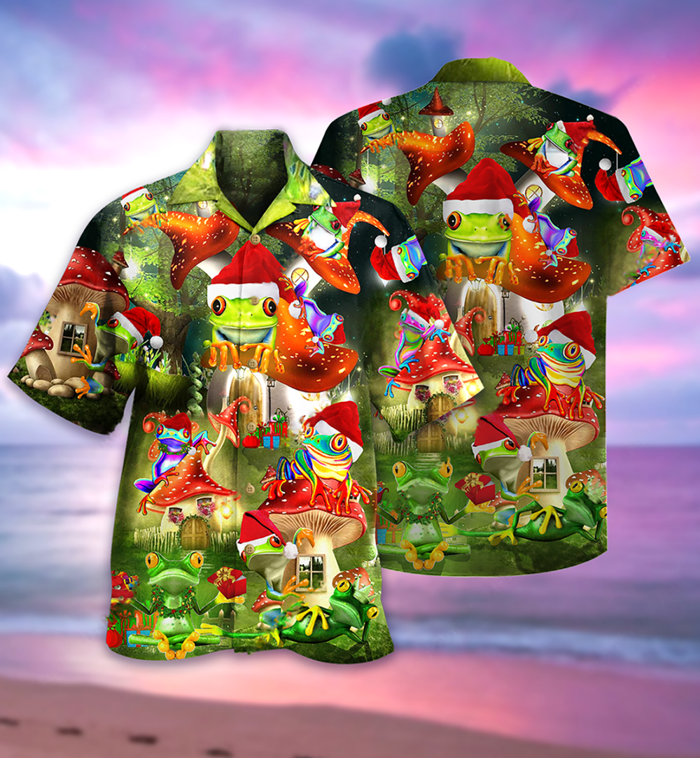 Frog Lover Christmas - Hawaiian Shirt - Owl Ohh - Owl Ohh