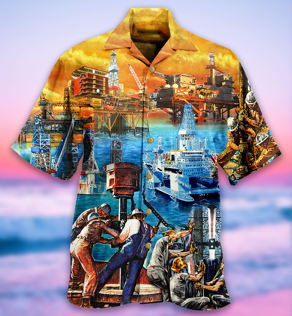 Oil Field Drill Till It Squirts Oil Field - Hawaiian Shirt - Owl Ohh - Owl Ohh