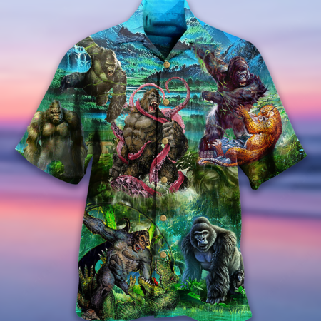 Gorilla Is The King Of The Jungle Cool - Hawaiian Shirt - Owl Ohh - Owl Ohh