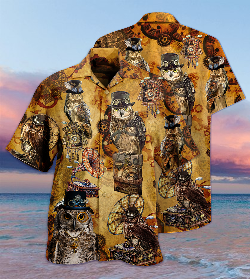 Owl Wisdom Vintage - Hawaiian Shirt - Owl Ohh - Owl Ohh