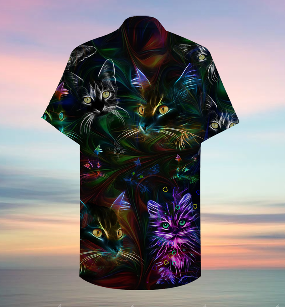 Cat Lovely Don't Care - Hawaiian Shirt - Owl Ohh - Owl Ohh