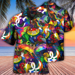 LGBT D20 Dice Dragon Style - Hawaiian Shirt - Owl Ohh for men and women, kids - Owl Ohh