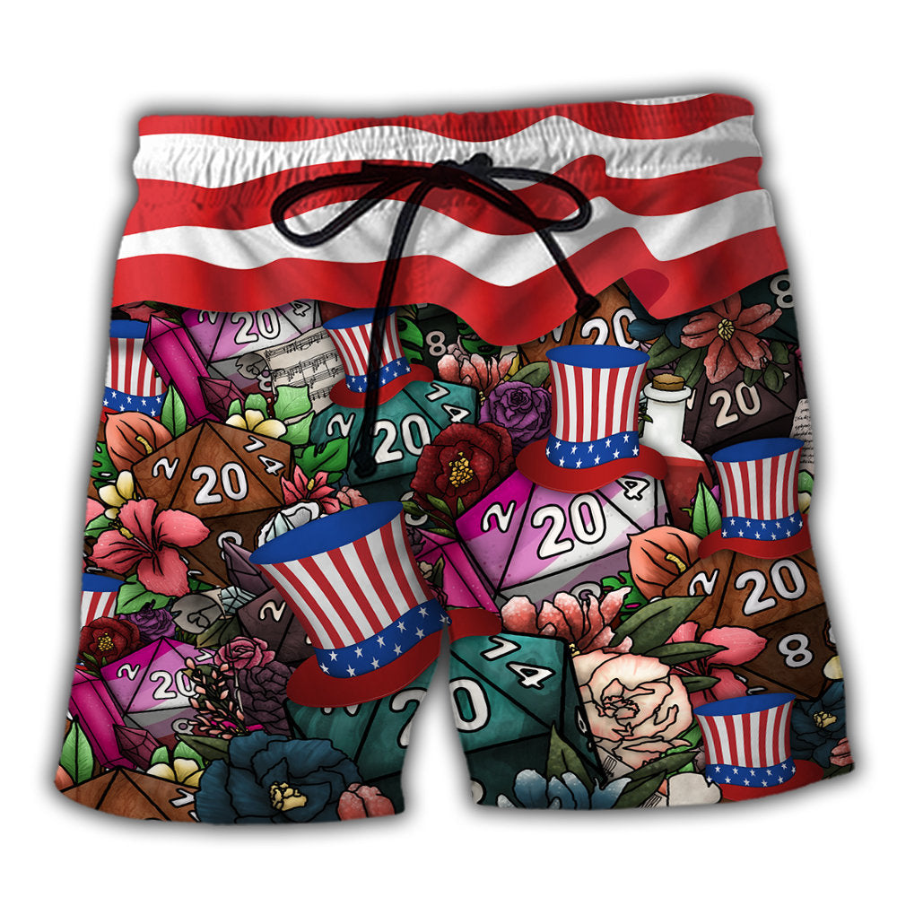 D20 Independence Day - Beach Short - Owl Ohh - Owl Ohh