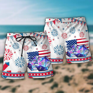 D20 Independence Day Basic - Beach Short - Owl Ohh - Owl Ohh
