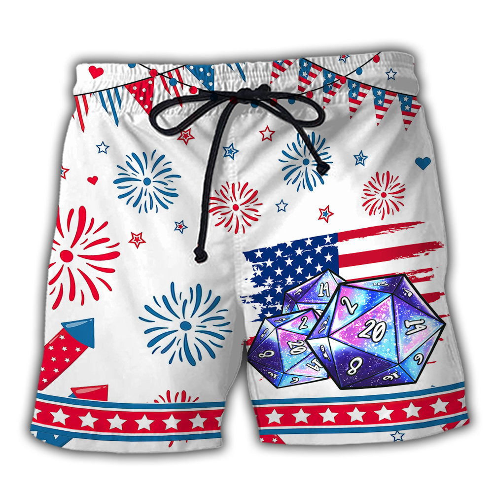 D20 Independence Day Basic - Beach Short - Owl Ohh - Owl Ohh