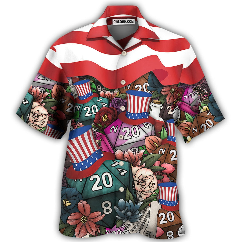 D20 Independence Day - Hawaiian Shirt - Owl Ohh - Owl Ohh