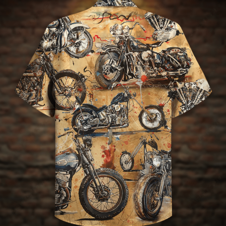 Motorcycle Vintage Style Ride And Live Today - Hawaiian Shirt - Owl Ohh - Owl Ohh