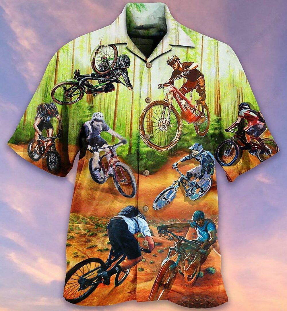 Bike Cycling I Would Rather Be On The Trails - Hawaiian Shirt - Owl Ohh - Owl Ohh