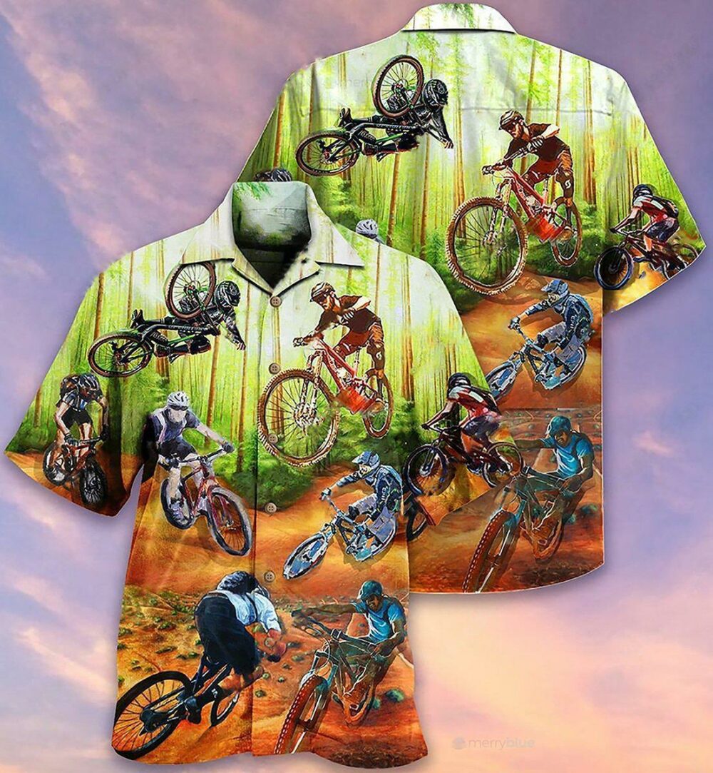 Bike Cycling I Would Rather Be On The Trails - Hawaiian Shirt - Owl Ohh - Owl Ohh