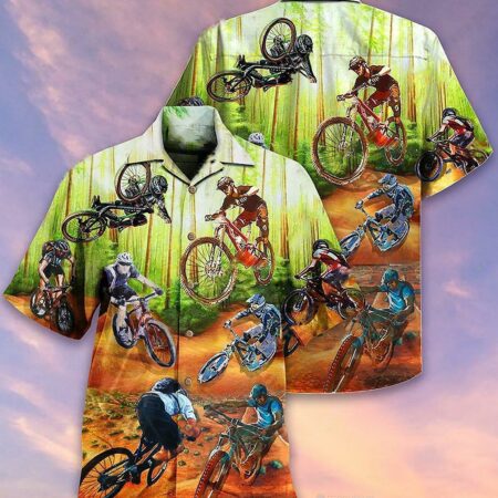 Bike Cycling I Would Rather Be On The Trails - Hawaiian Shirt - Owl Ohh - Owl Ohh