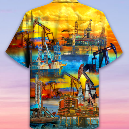 Oil Sunset At The Oil Field - Hawaiian Shirt - Owl Ohh - Owl Ohh