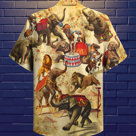 Elephant Amazing Circus Show - Hawaiian Shirt - Owl Ohh - Owl Ohh