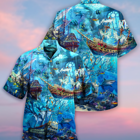 Ship Underwater Treasures The Forgotten Ship - Hawaiian Shirt - Owl Ohh - Owl Ohh