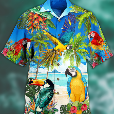 Parrot High By The Beach - Hawaiian Shirt - Owl Ohh - Owl Ohh