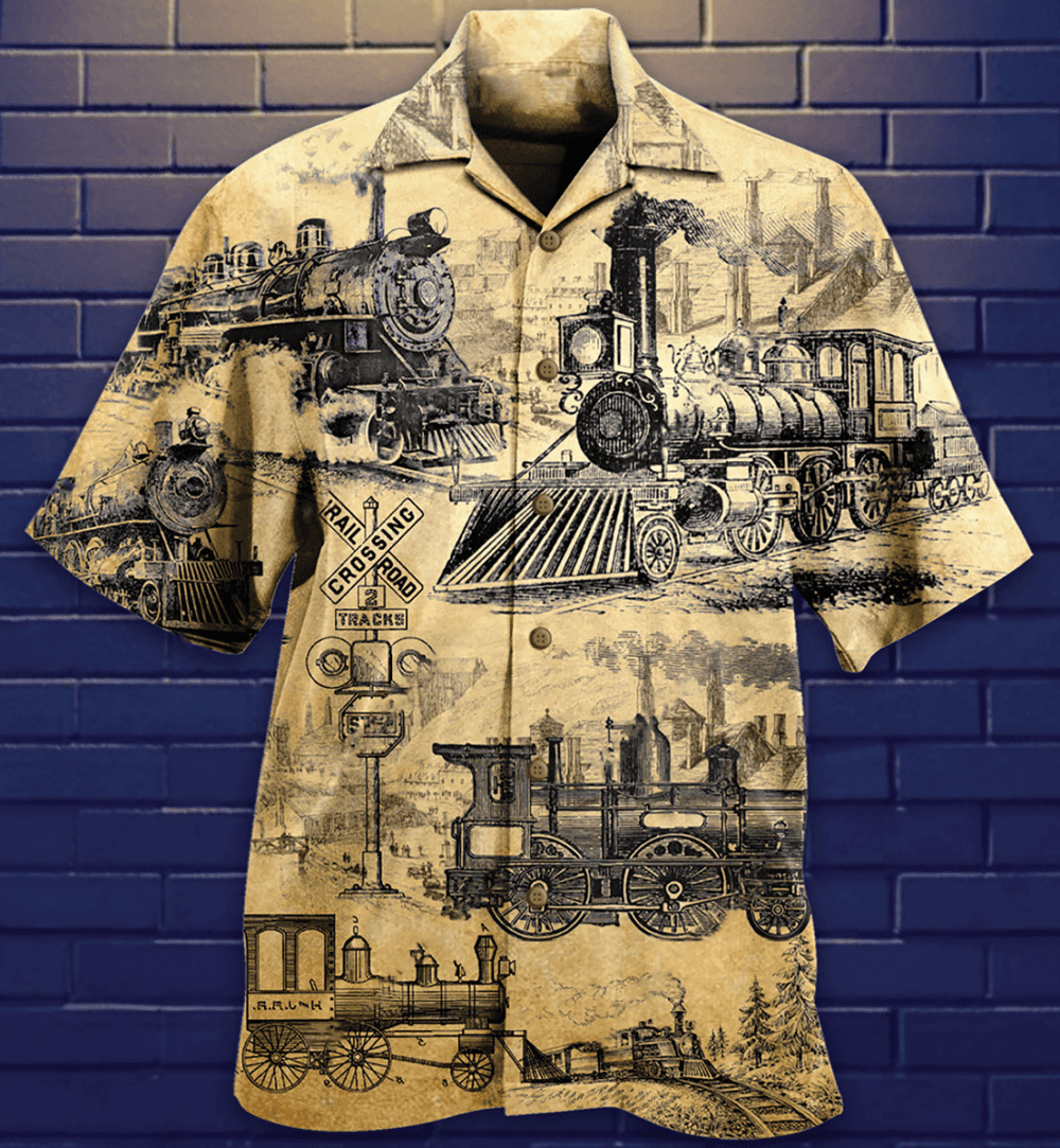 Train On The Railway Love Life - Hawaiian Shirt - Owl Ohh - Owl Ohh