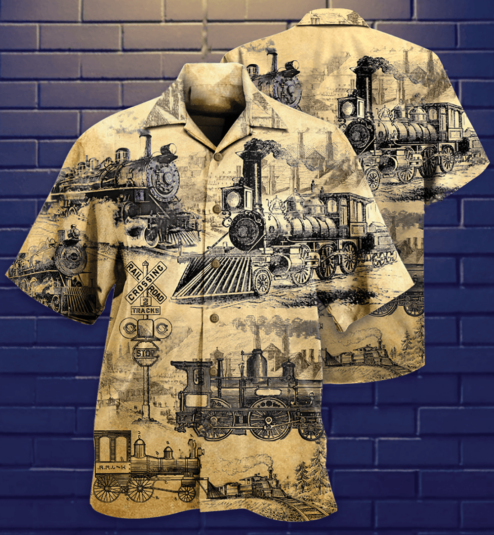 Train On The Railway Love Life - Hawaiian Shirt - Owl Ohh - Owl Ohh