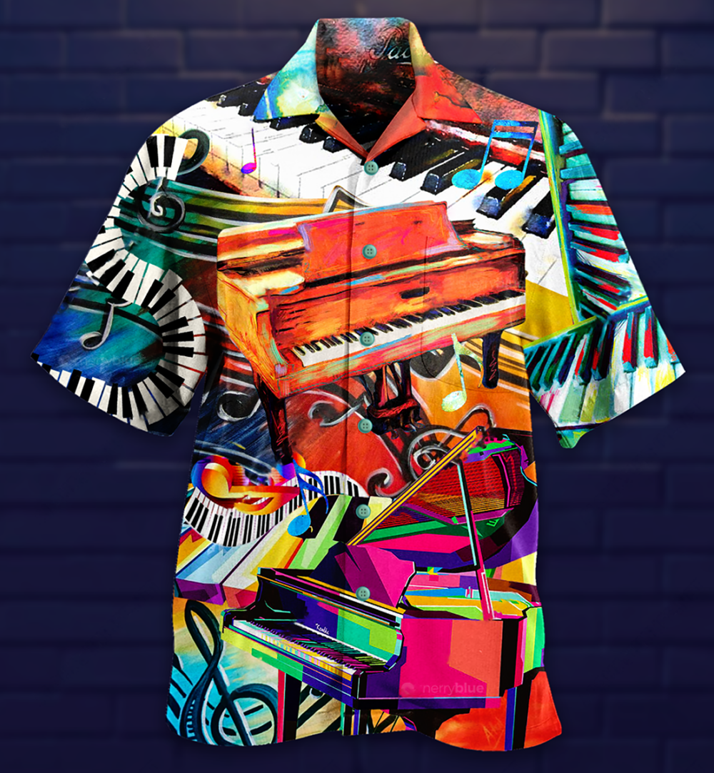 Piano Music Where Words Fail Piano Speaks - Hawaiian Shirt - Owl Ohh - Owl Ohh