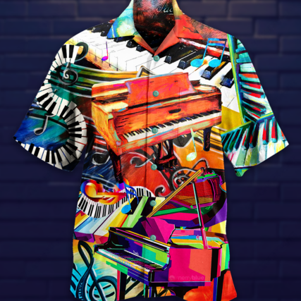 Piano Music Where Words Fail Piano Speaks - Hawaiian Shirt - Owl Ohh - Owl Ohh